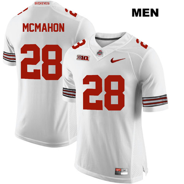 Ohio State Buckeyes Men's Amari McMahon #28 White Authentic Nike College NCAA Stitched Football Jersey SB19L81HE